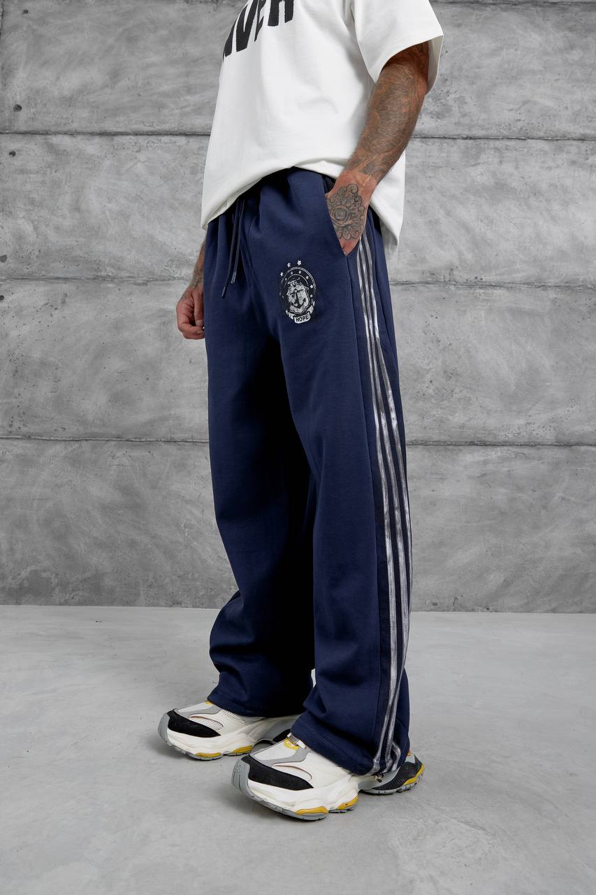 Baggy Side-Stripe Track Pants
