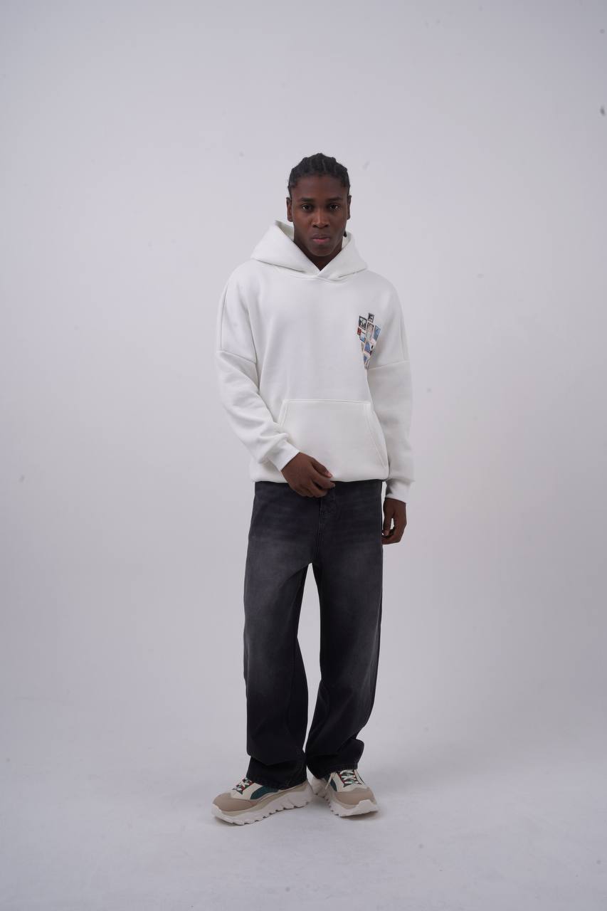 Baroque Statue Graphic Oversized Hoodie – Artistic Unisex Streetwear