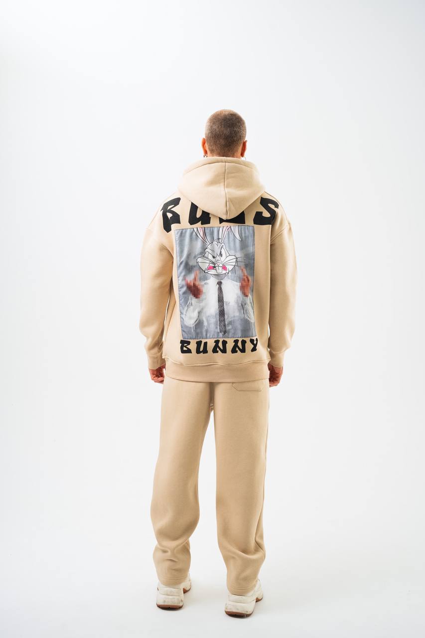 Bugs Bunny Graphic Unisex Oversized Hoodie - Vintage Cartoon