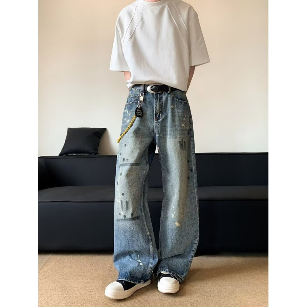 Loose Straight Tube Wide Leg Pants