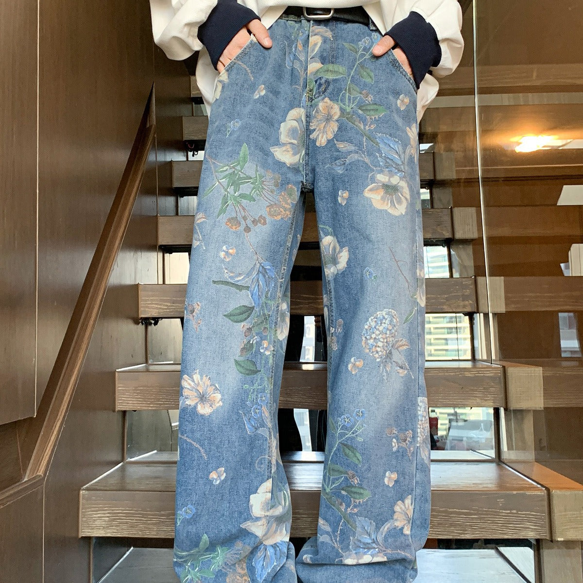 American Street Printed Jeans for Men