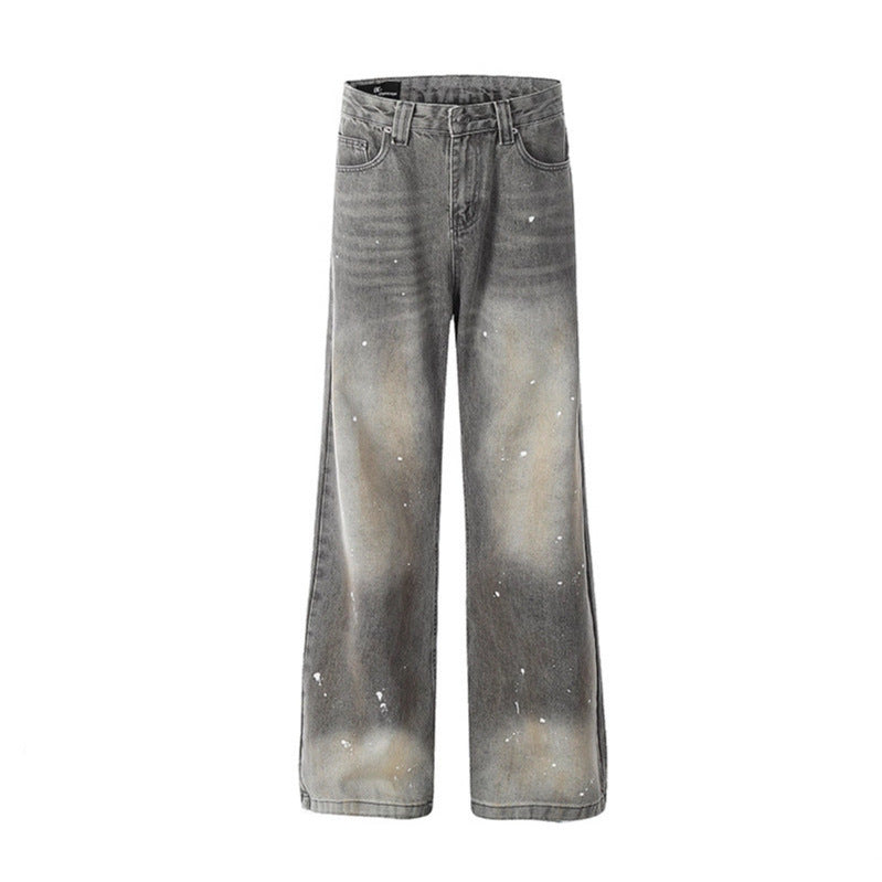 Smoky Gray Denim Jeans - Modern Loose Fit