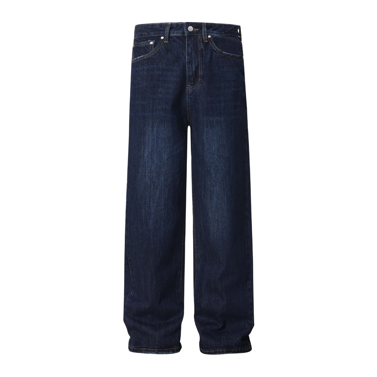 Washed Vintage Denim Pants - Unisex Loose Wide Leg