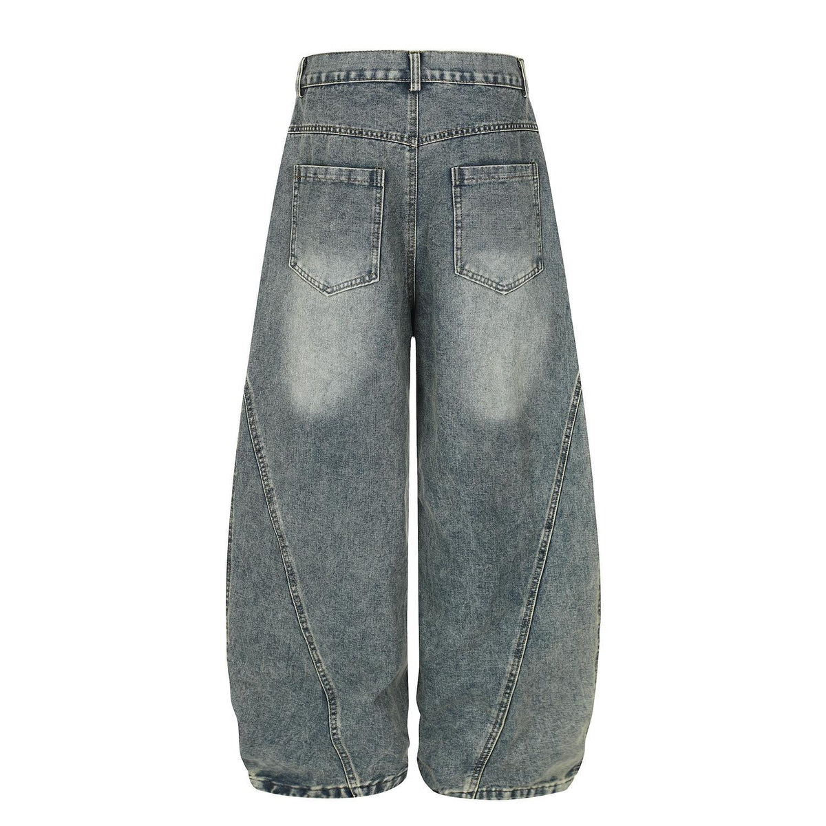 Leopard Print Patchwork Hanging Wide Leg Jeans