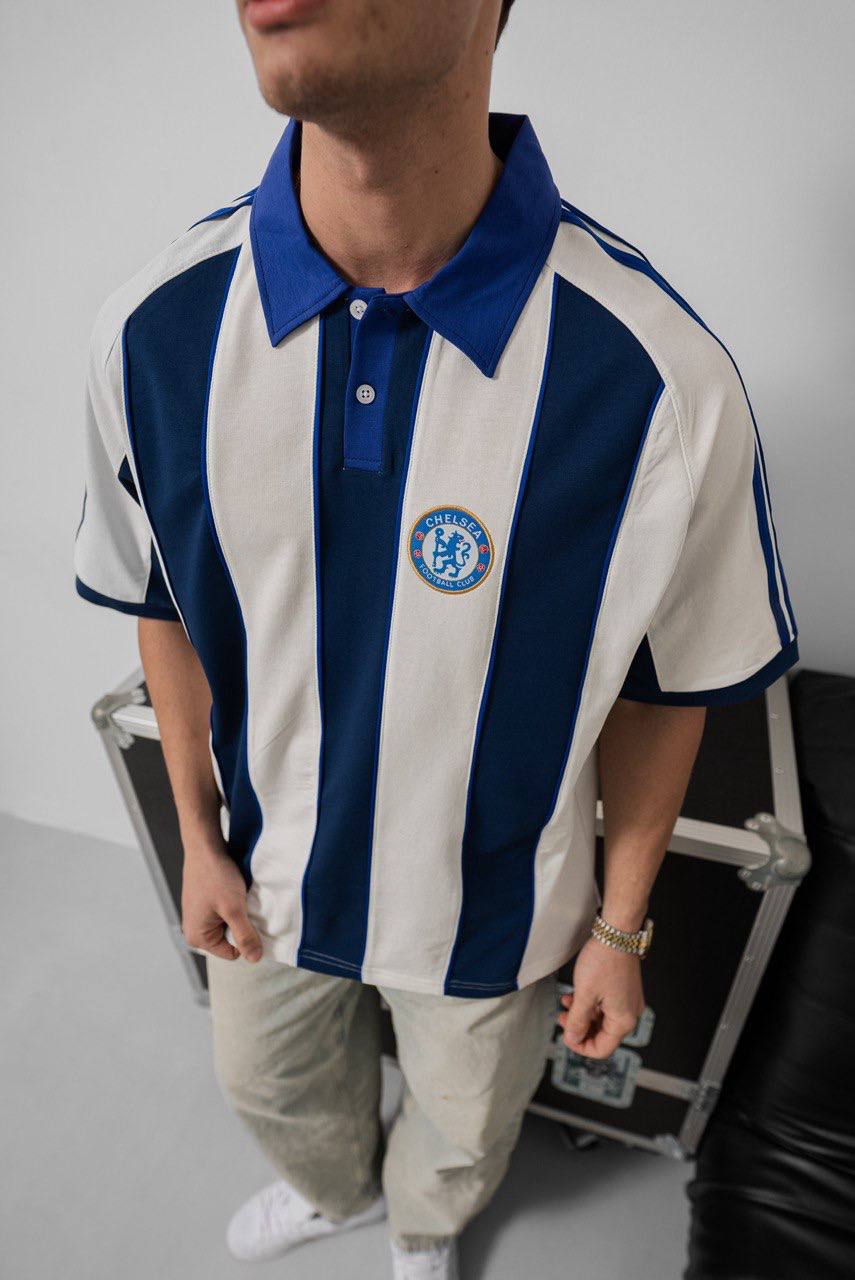 Chelsea FC Polo Shirt - Vintage Football Polo - Retro Soccer Style
