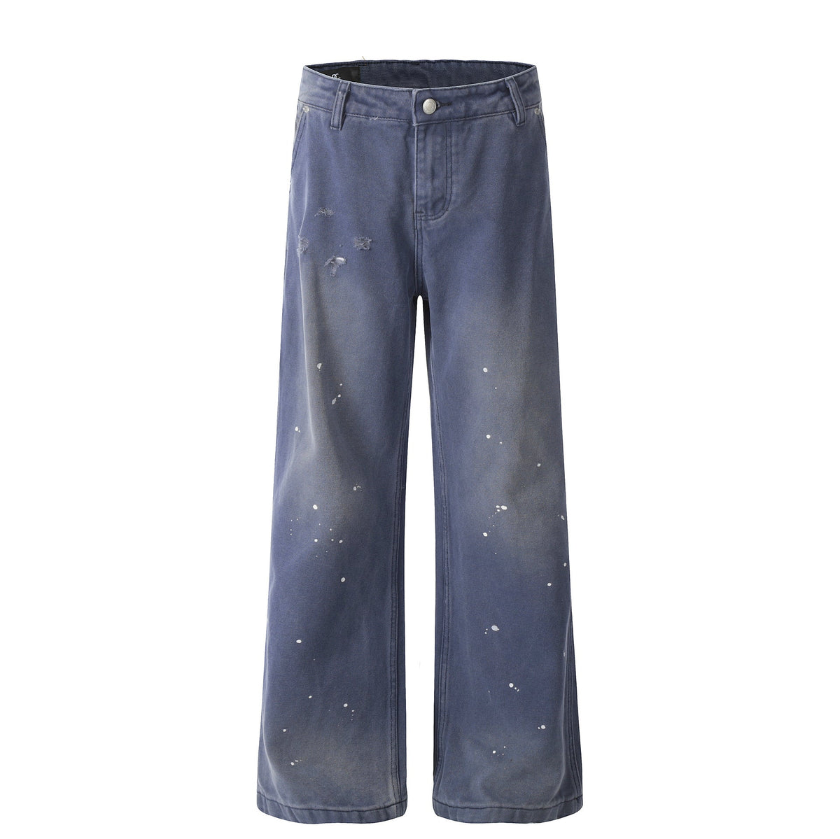 Unisex Vintage Washed Denim Wide Leg Jeans