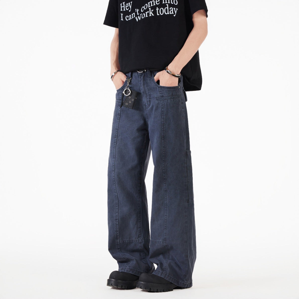 Japanese Denim Loose Wide Leg Casual Jeans