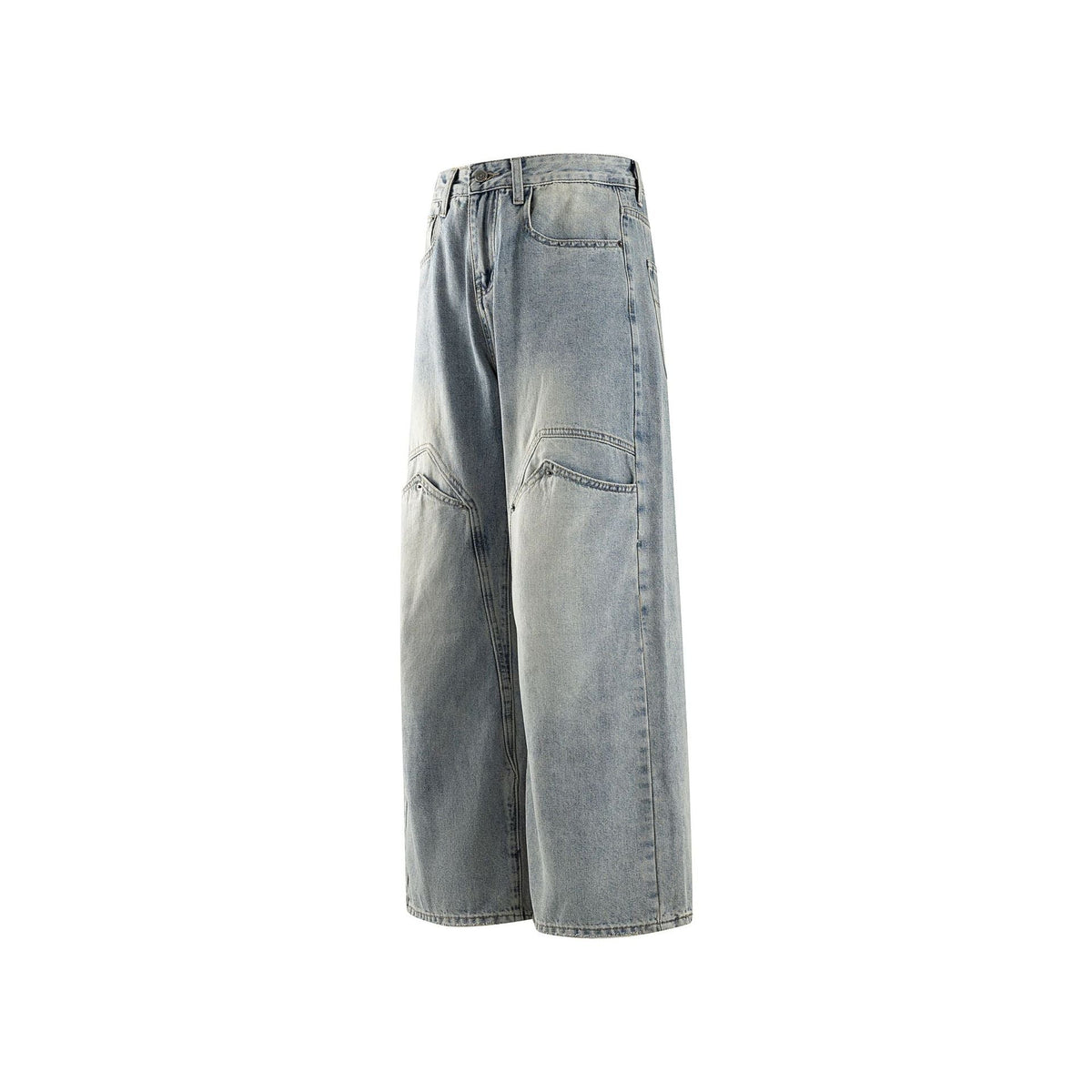 Simple Loose Washed Design Jeans