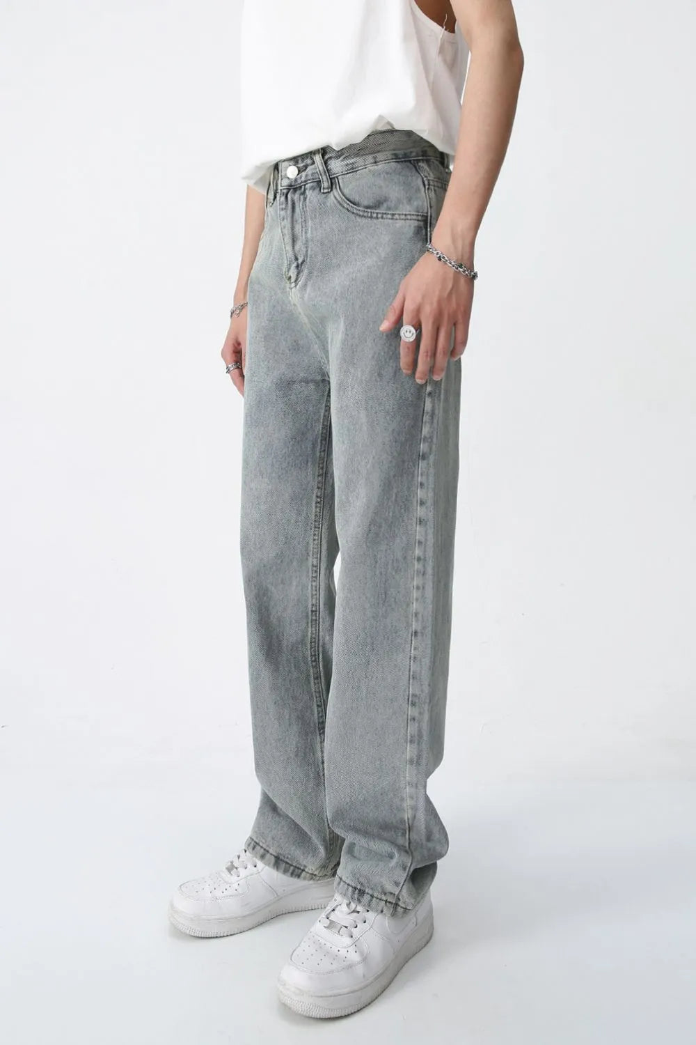 Baggy Jeans with Pockets - Japanese Denim