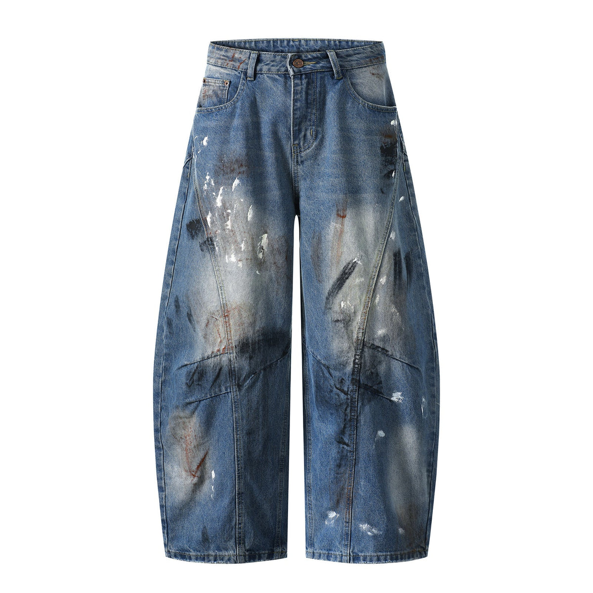 Japanese Wide Leg Pants - Vintage Blue