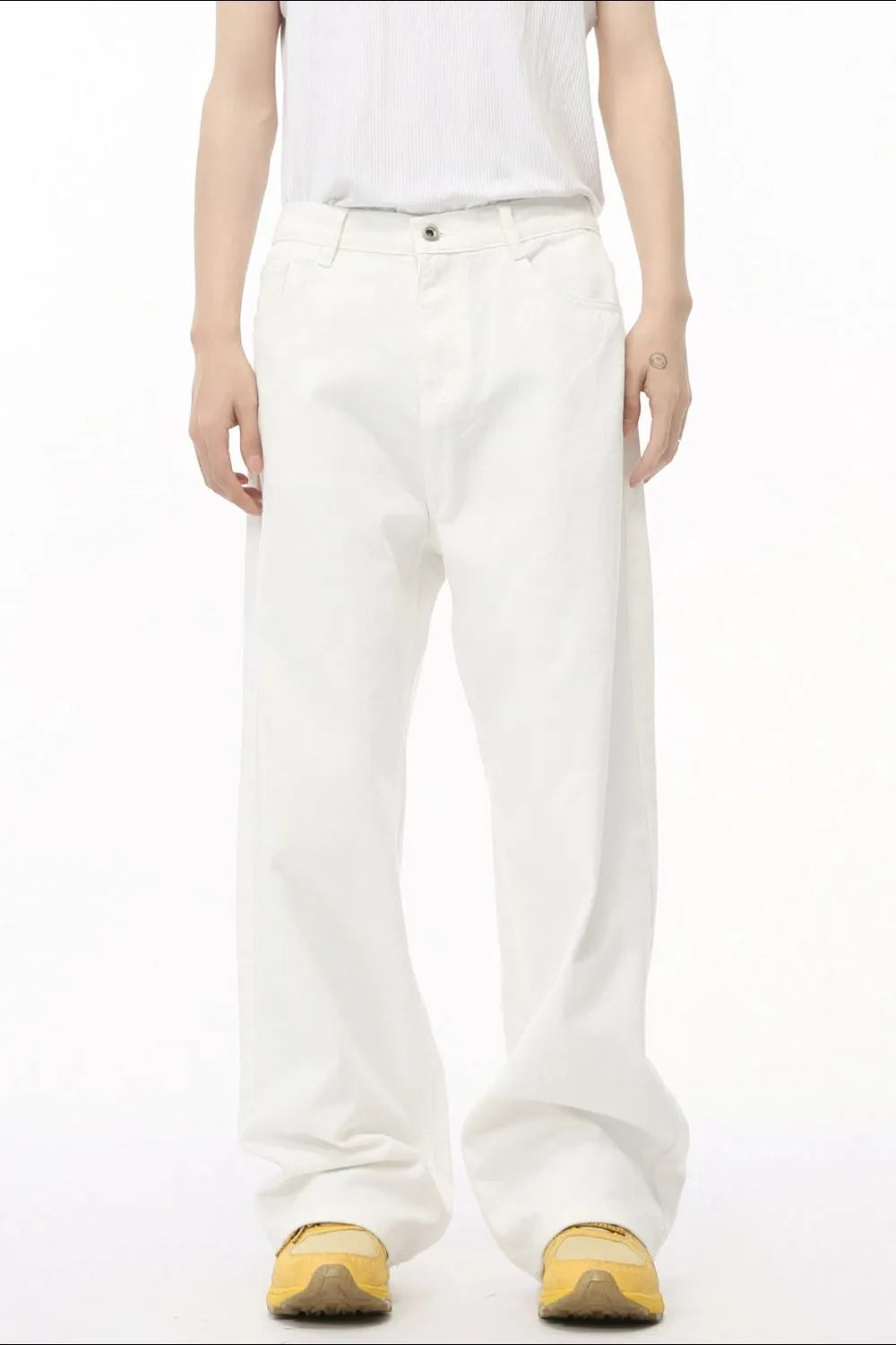 Wide Leg Jeans with Pockets - Premium Japanese Denim