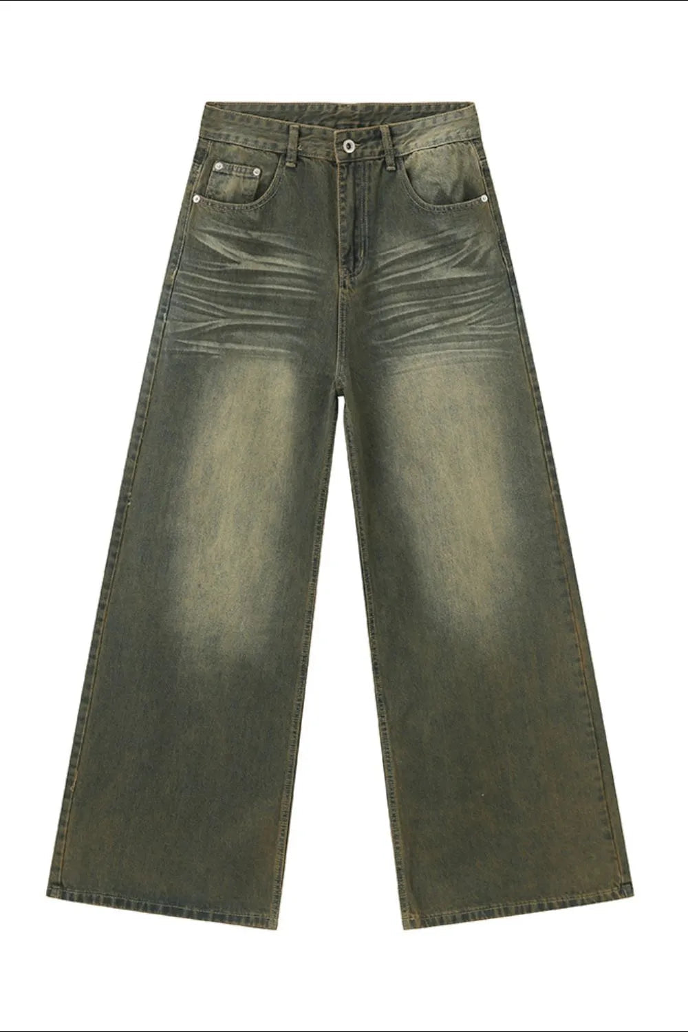 Wide Leg Jeans with Pockets - Japanese Denim