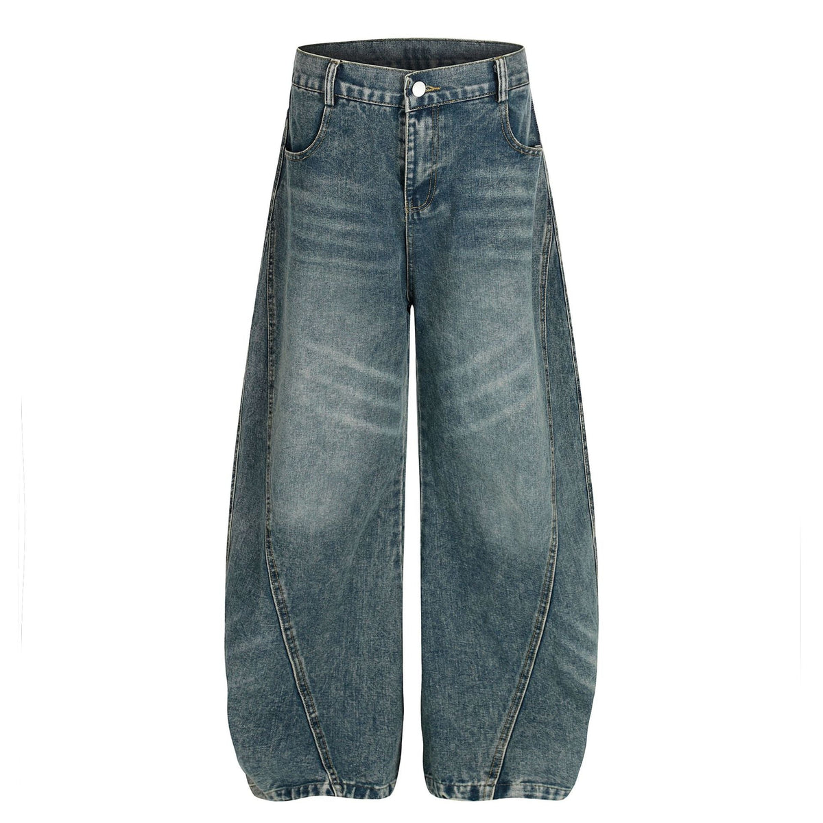 High-Street Unique Design Denim Long Pants