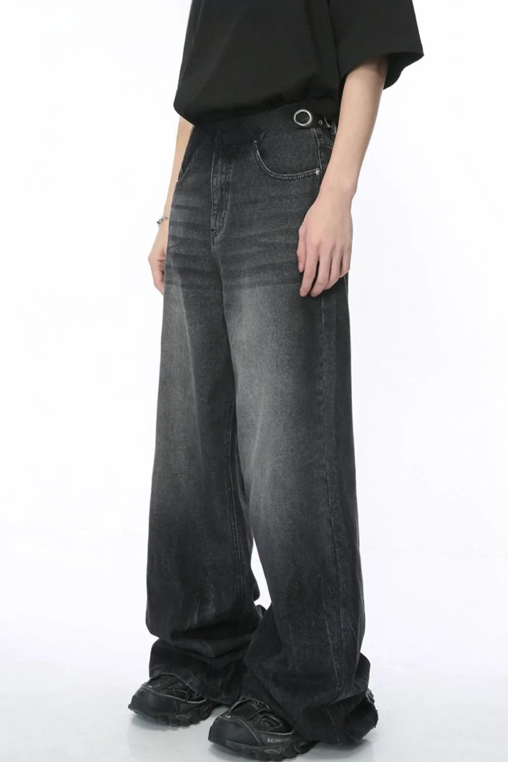 Wide Leg Jeans with Pockets - Japanese Denim