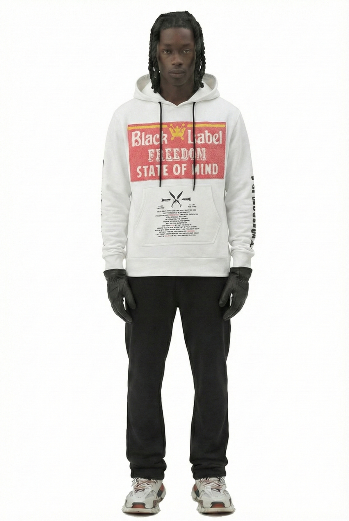 KLEEP Men's Premium French Terry Pullover Hoodie with Chenille Patch&Print