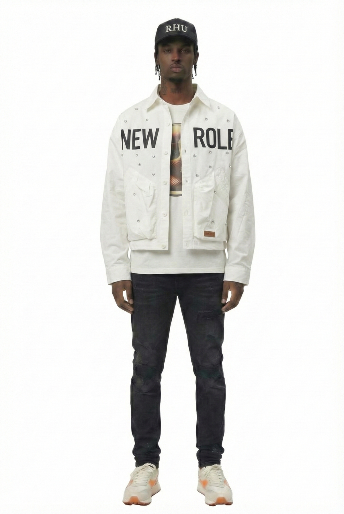 REVOL Twill Blended Nylon Crop Top Jacket