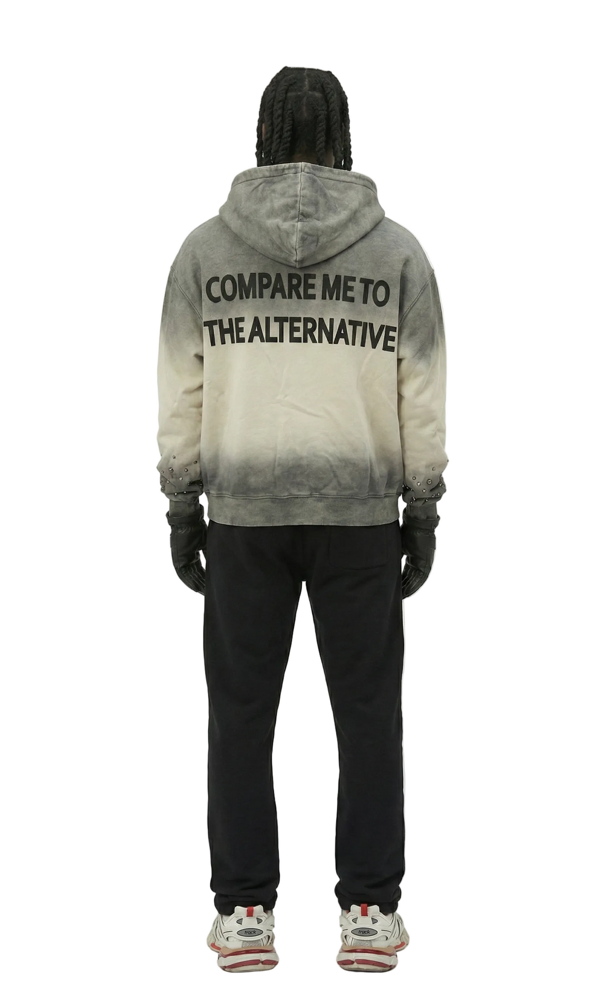NOEL French Terry Long Sleeve Crop Top Full Zip Hoodie