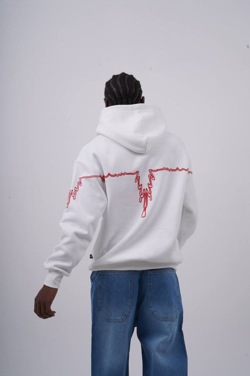 "Heartbeat" Embroidered Graphic Hoodie