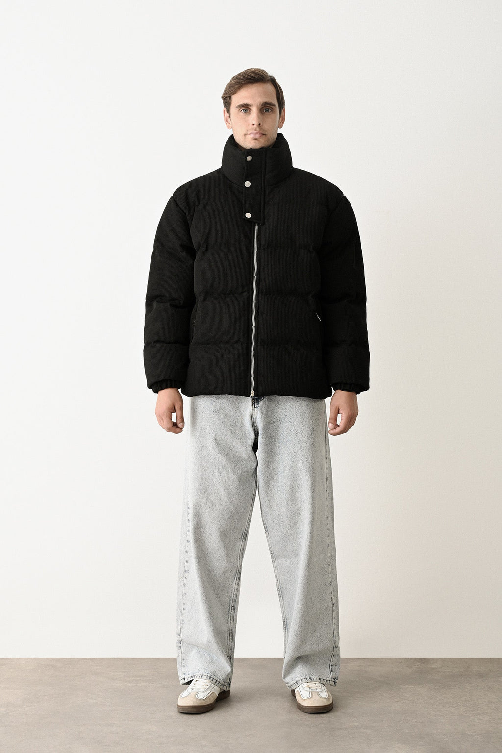 Black Quilted Winter Coat