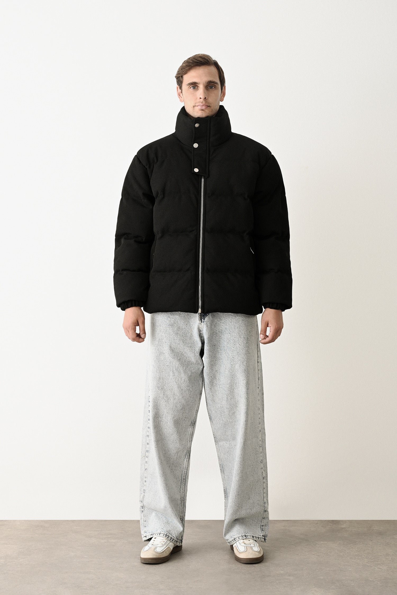 Black Quilted Winter Coat