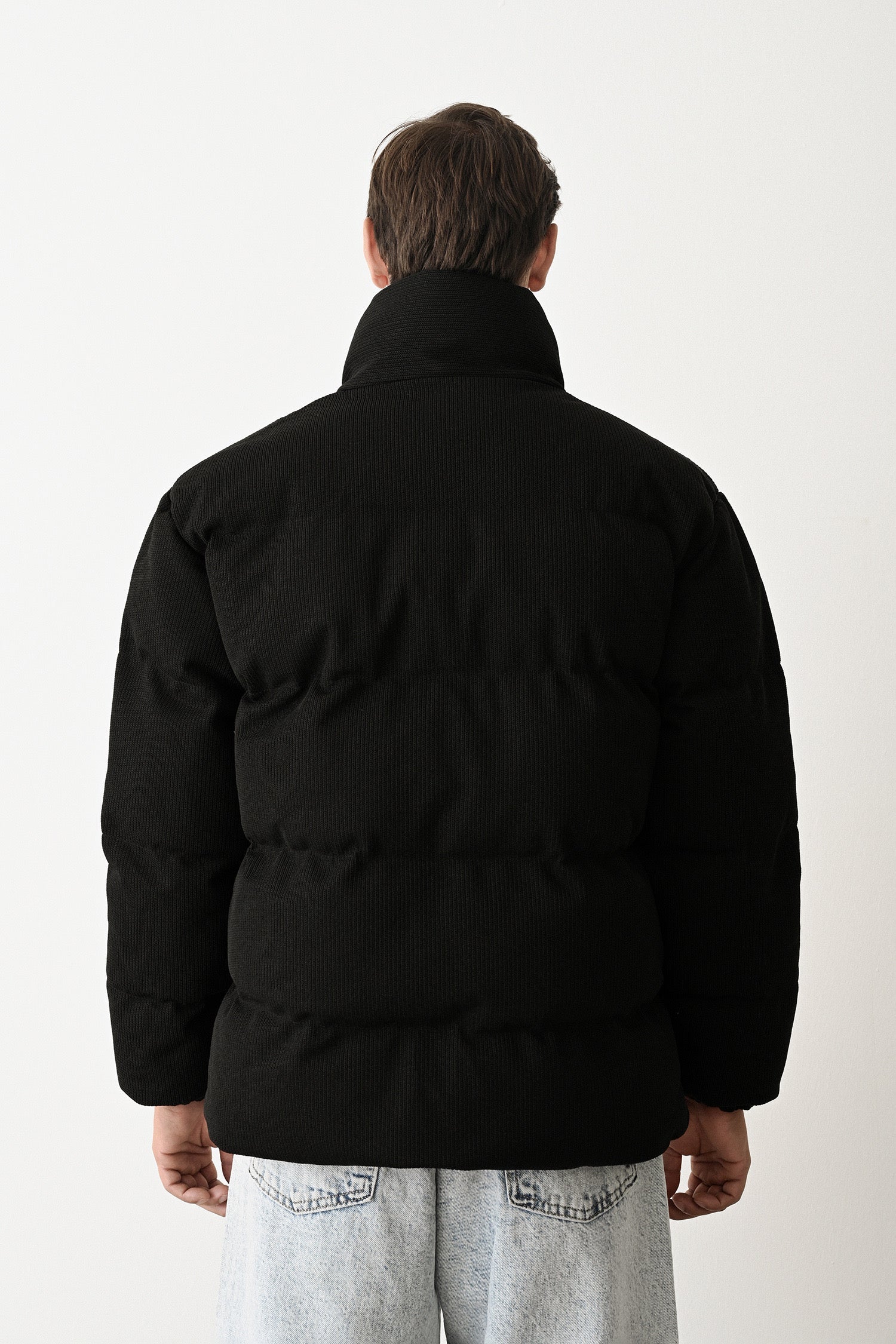 Black Quilted Winter Coat