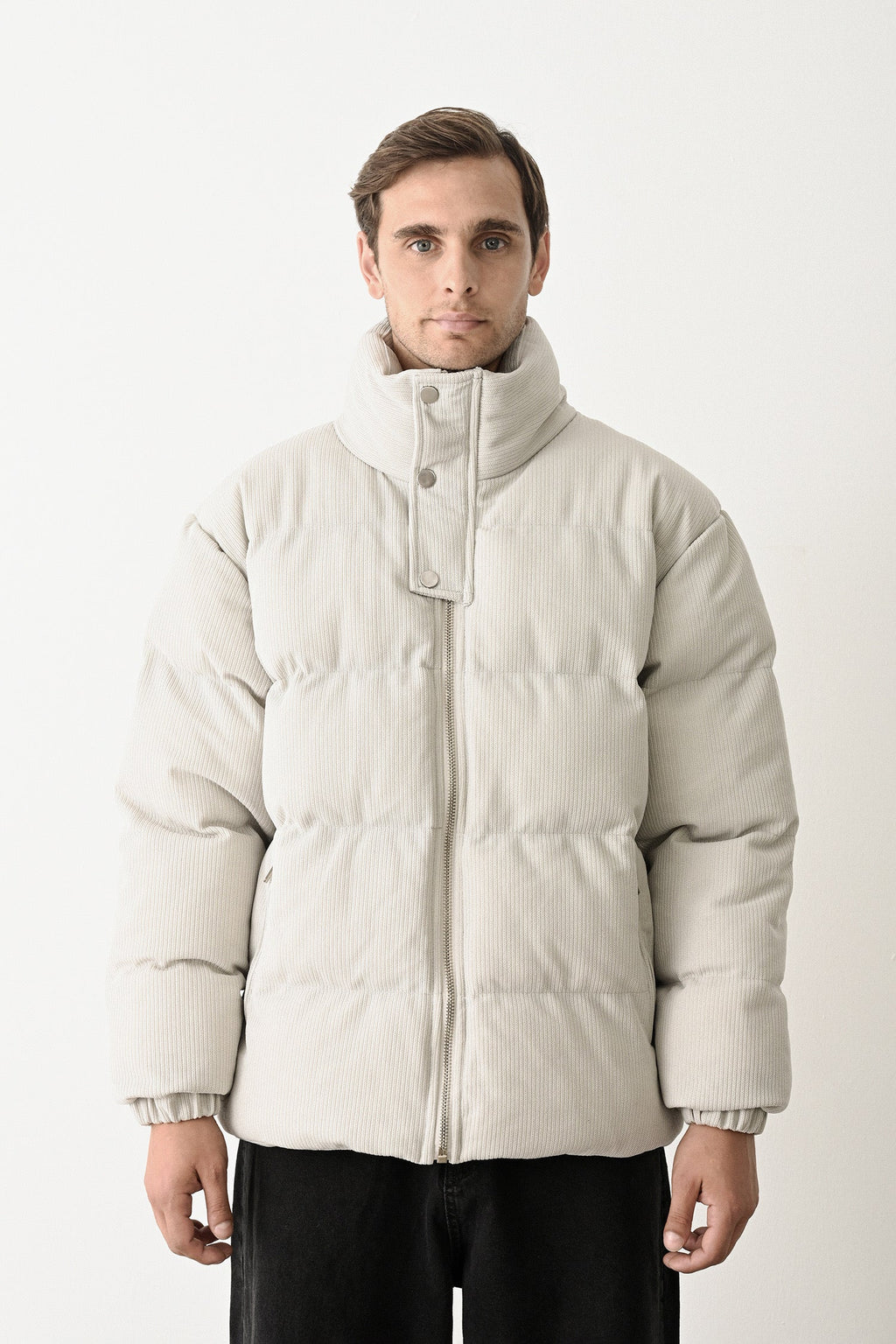 Black Quilted Winter Coat