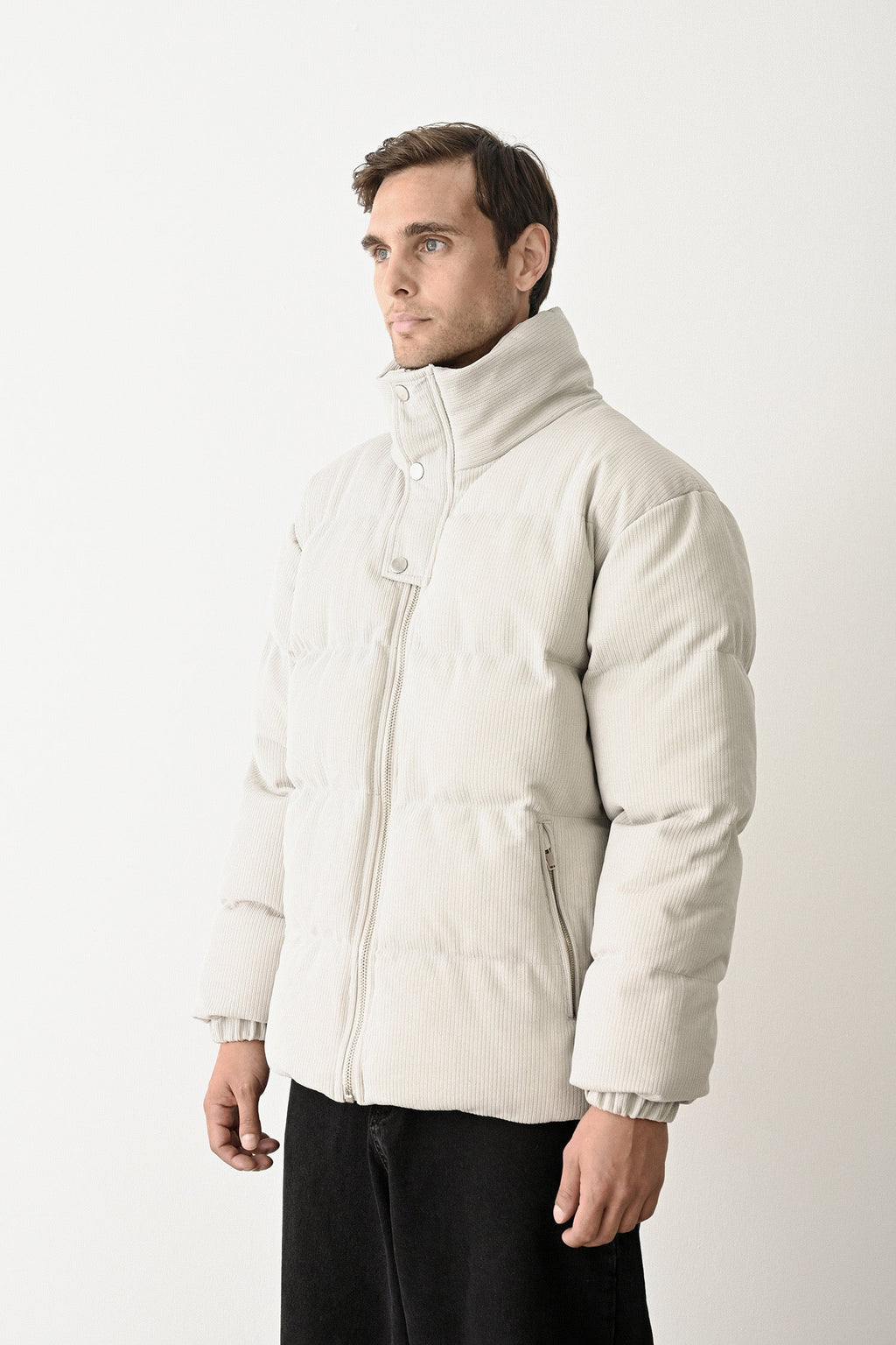 Black Quilted Winter Coat