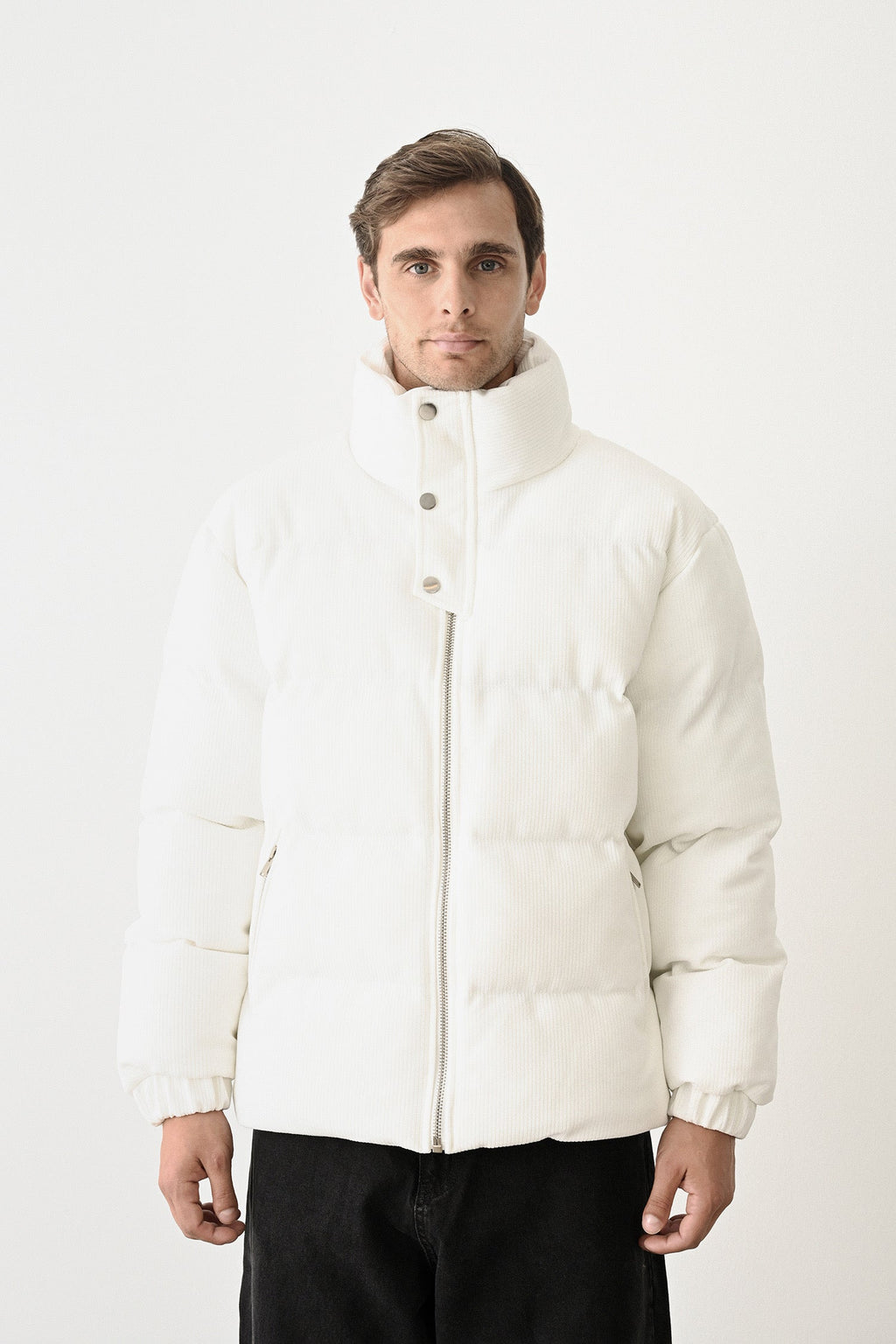 Black Quilted Winter Coat