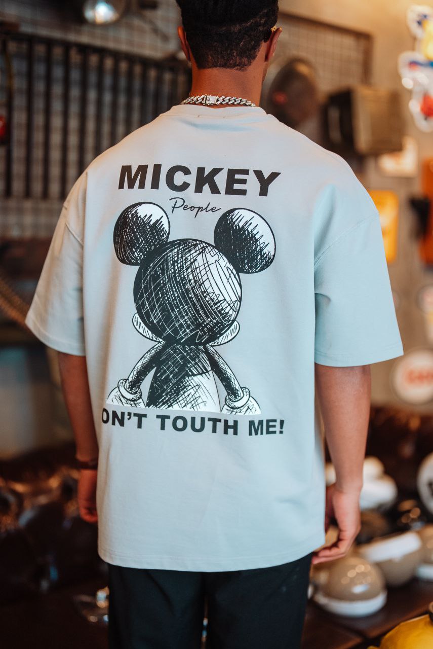 Mickey Mouse Don't Touch Me Graphic Cotton Tee
