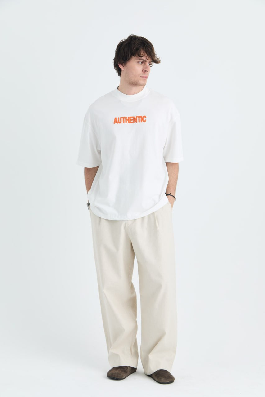 AUTHENTIC Embroidery Oversize Cotton Tee