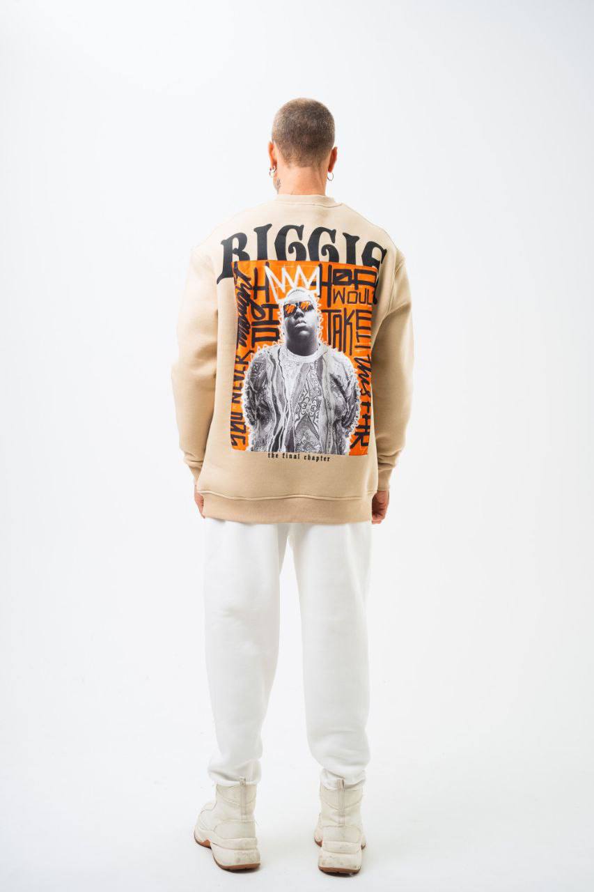 BIGGIE Oversized Sweatshirt – 90s Hip-Hop Legend Tribute Streetwear