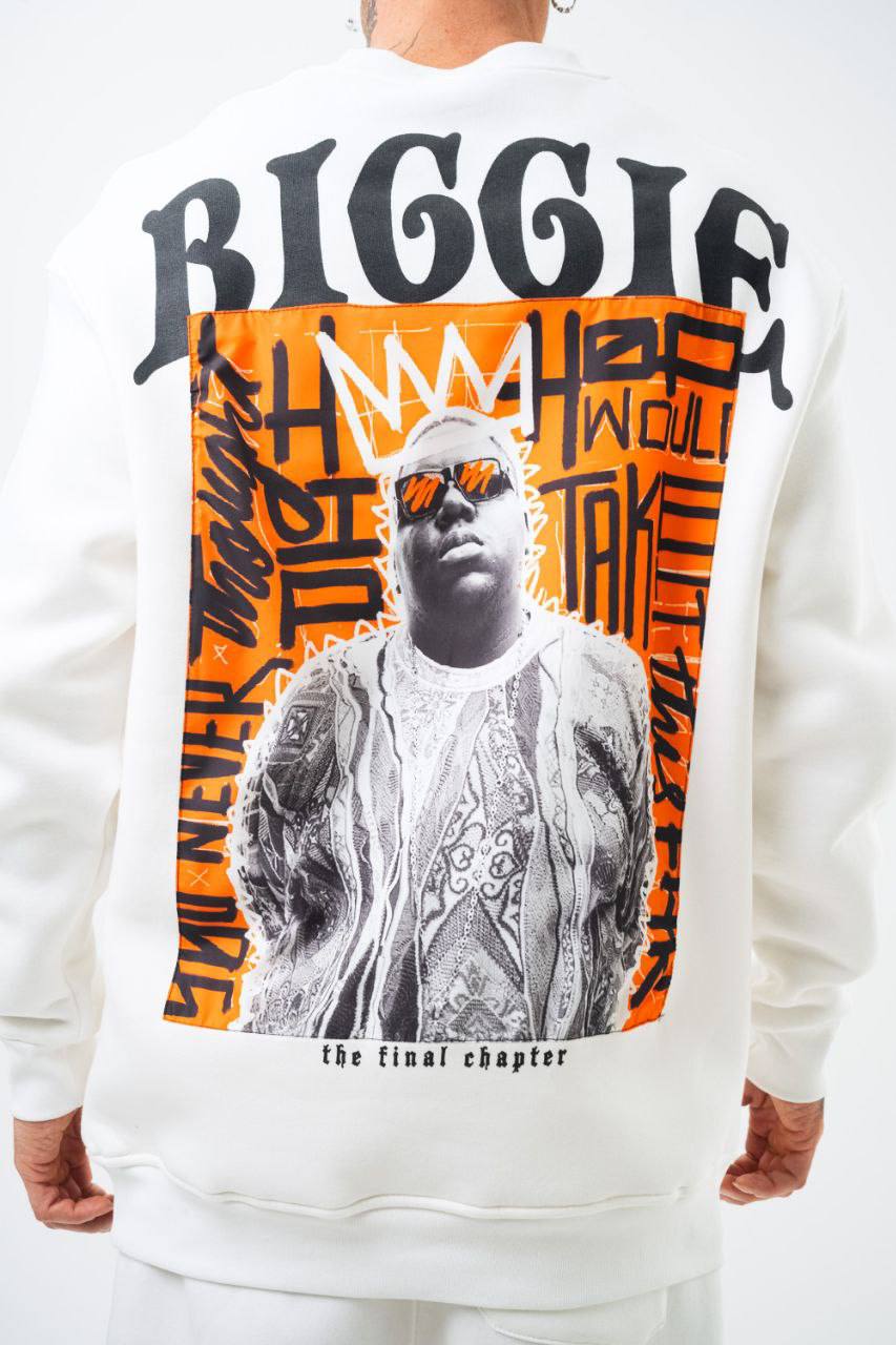 BIGGIE Oversized Sweatshirt – 90s Hip-Hop Legend Tribute Streetwear