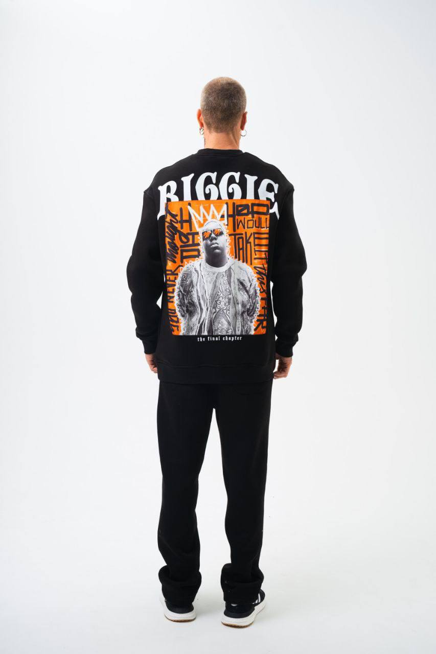 BIGGIE Oversized Sweatshirt – 90s Hip-Hop Legend Tribute Streetwear