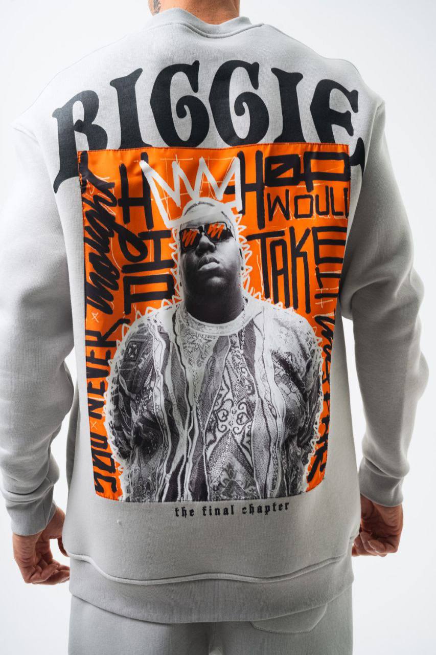 BIGGIE Oversized Sweatshirt – 90s Hip-Hop Legend Tribute Streetwear
