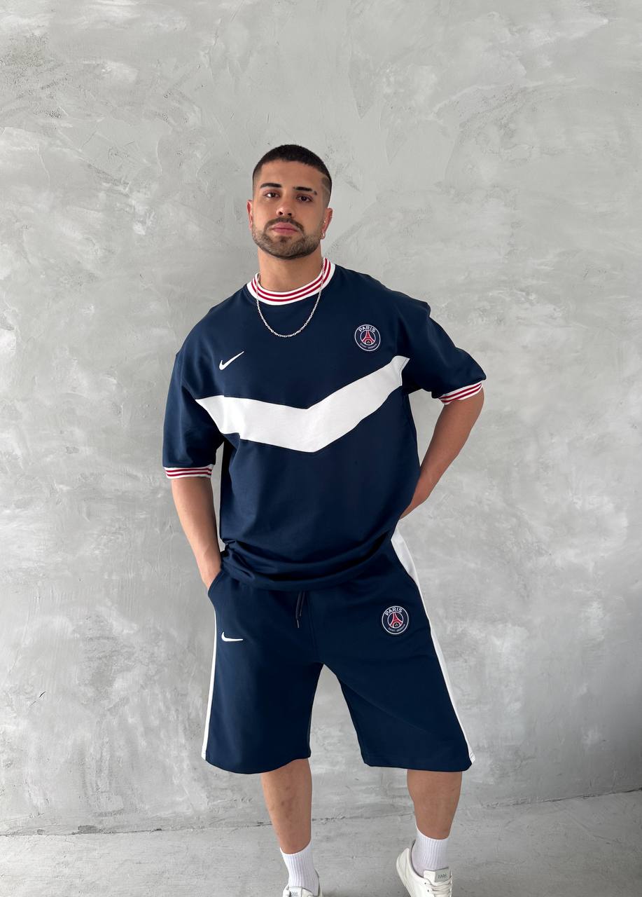 Chevron Victory Men's Polo & Shorts Set – Classic Football Style with Modern Edge