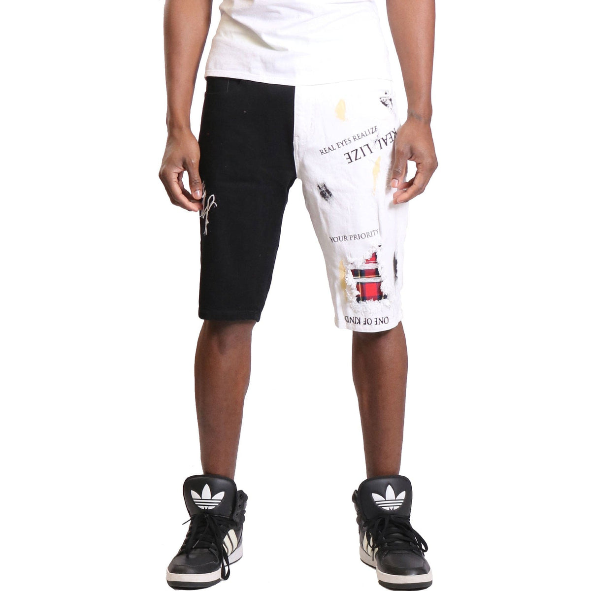 Pristine Premium Washed Skinny Half and Half Twill Short Pants